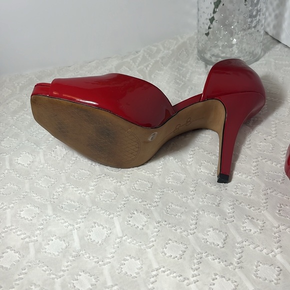 Jessica Simpson Red Heels Women Size 10 Shoes - Picture 7 of 9